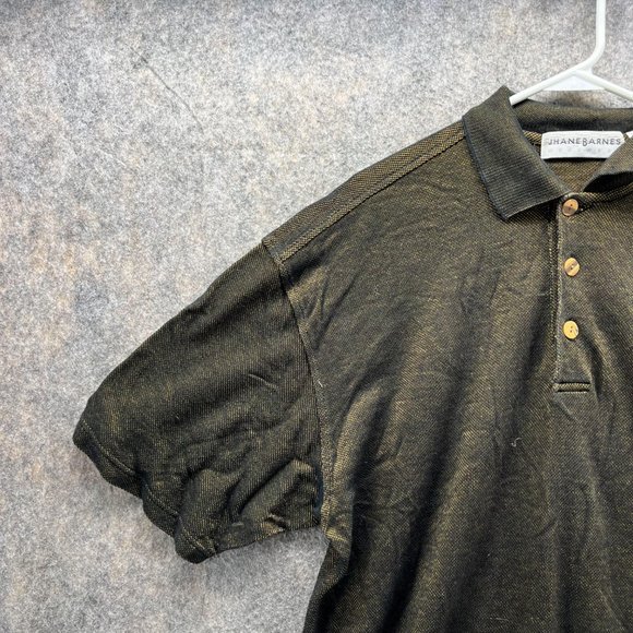 Jhanes Barnes Polo Shirt Men Extra Large Adult Green Outdoors Rayon Vintage XL - Picture 3 of 13